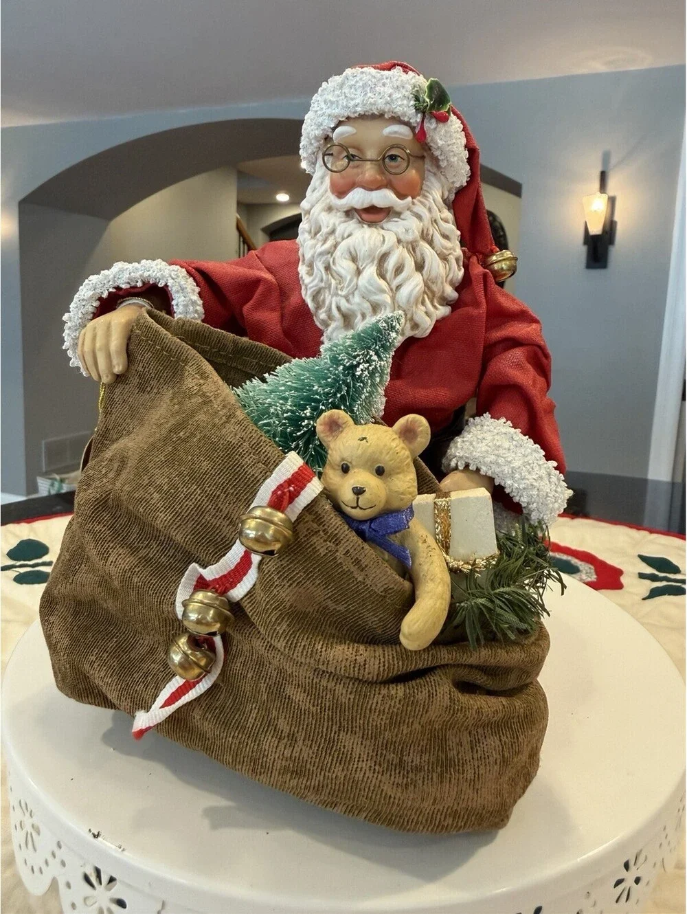 Vtg 1998 Possible Dreams Clothique Santa W/Toy Bag With Tag